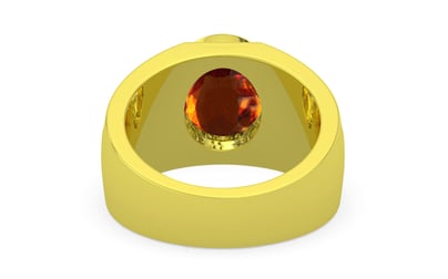 Panchdhatu Hessonite Garnet Ring Rare Quality (R1)