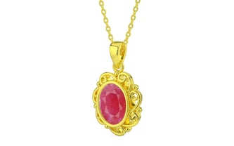 Panchdhatu Ruby Pendant Fine Quality (P5)
