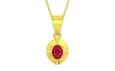 Panchdhatu Ruby Pendant Limited Quality (P11)