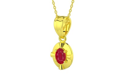 Panchdhatu Ruby Pendant Limited Quality (P11)