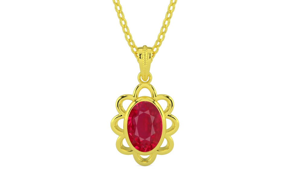 Panchdhatu Ruby Pendant Limited Quality (P3)