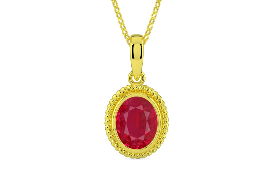 Panchdhatu Ruby Pendant Limited Quality (P7)