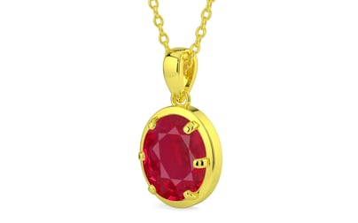 Panchdhatu Ruby Pendant Limited Quality (P8)