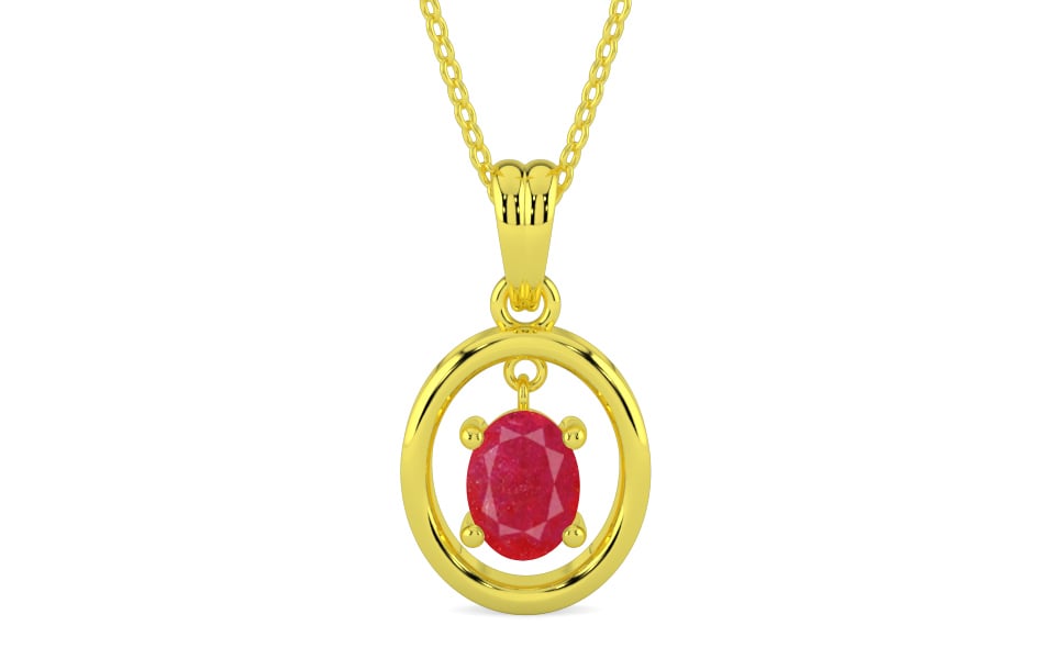 Panchdhatu Ruby Pendant Prime Quality (P2)