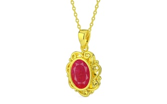 Panchdhatu Ruby Pendant Prime Quality (P5)
