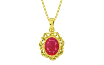 Panchdhatu Ruby Pendant Prime Quality (P5)