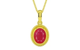Panchdhatu Ruby Pendant Prime Quality (P7)