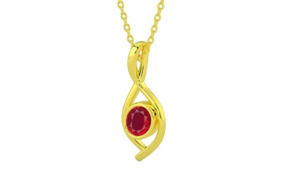 Panchdhatu Ruby Pendant Rare Quality (P1)