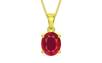 Panchdhatu Ruby Pendant Rare Quality (P10)