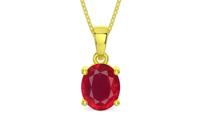 Panchdhatu Ruby Pendant Rare Quality (P10)