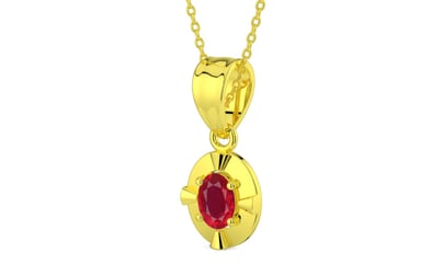 Panchdhatu Ruby Pendant Rare Quality (P11)