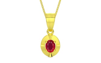 Panchdhatu Ruby Pendant Rare Quality (P11)