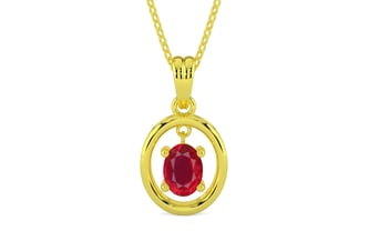 Panchdhatu Ruby Pendant Rare Quality (P2)