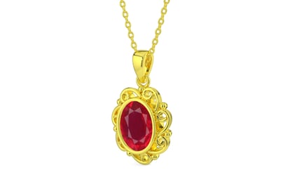 Panchdhatu Ruby Pendant Rare Quality (P5)