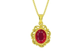 Panchdhatu Ruby Pendant Rare Quality (P5)