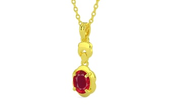 Panchdhatu Ruby Pendant Rare Quality (P6)