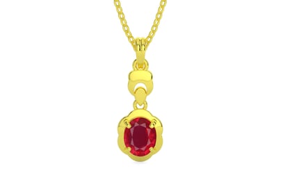 Panchdhatu Ruby Pendant Rare Quality (P6)