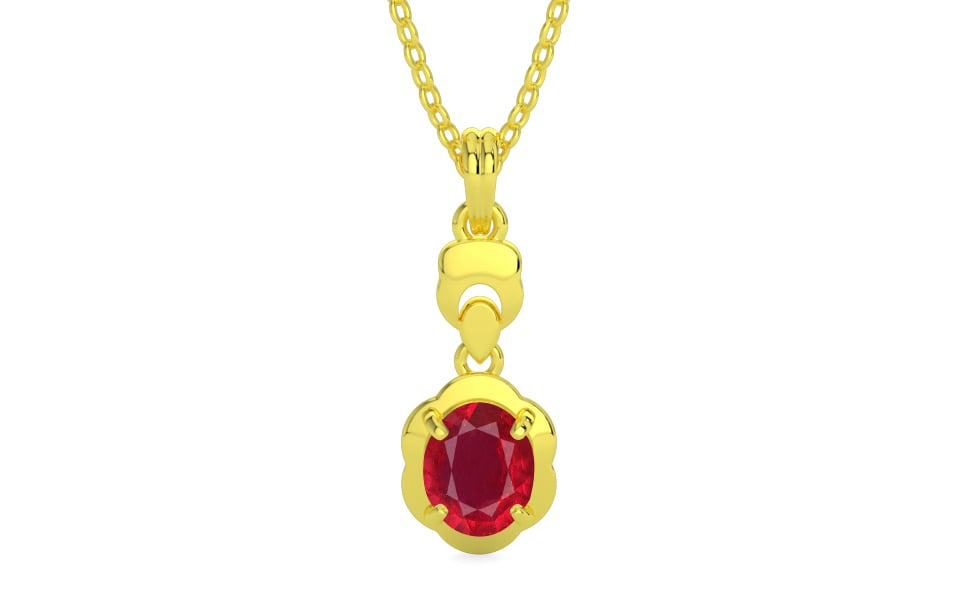 Panchdhatu Ruby Pendant Rare Quality (P6)