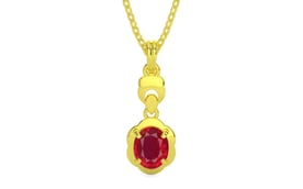 Panchdhatu Ruby Pendant Rare Quality (P6)