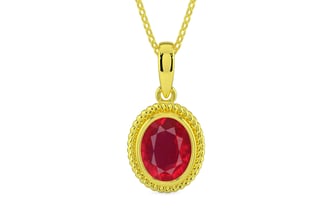 Panchdhatu Ruby Pendant Rare Quality (P7)