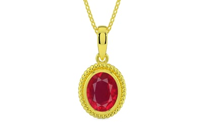 Panchdhatu Ruby Pendant Rare Quality (P7)