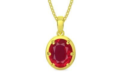 Panchdhatu Ruby Pendant Rare Quality (P8)