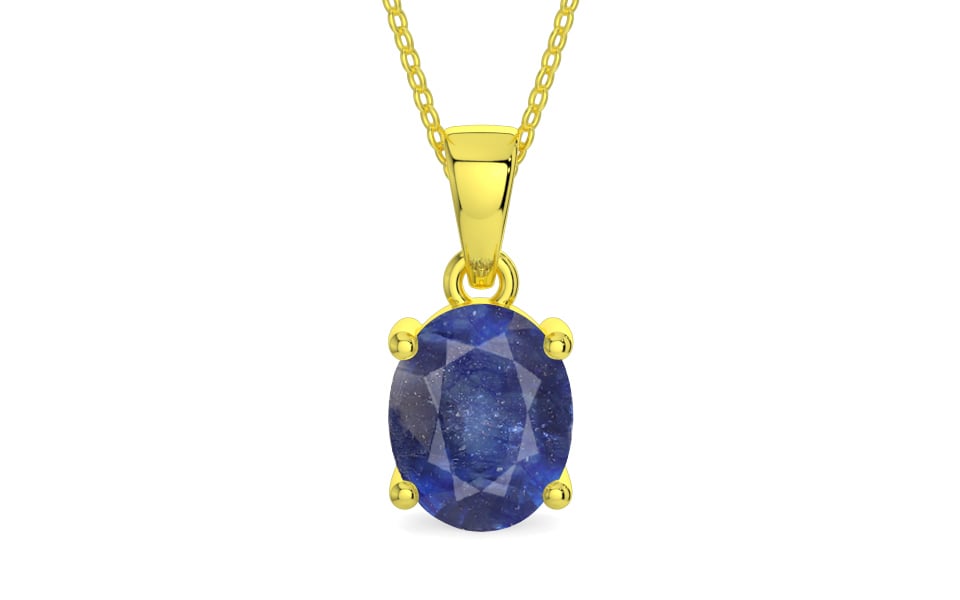 Panchdhatu Thailand Blue Sapphire Pendant Fine Quality (P10)