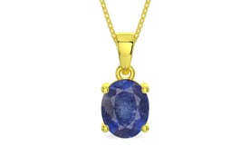 Panchdhatu Thailand Blue Sapphire Pendant Fine Quality (P10)