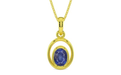 Panchdhatu Thailand Blue Sapphire Pendant Fine Quality (P12)