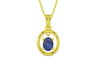 Panchdhatu Thailand Blue Sapphire Pendant Fine Quality (P2)