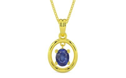 Panchdhatu Thailand Blue Sapphire Pendant Fine Quality (P2)
