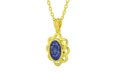 Panchdhatu Thailand Blue Sapphire Pendant Fine Quality (P3)