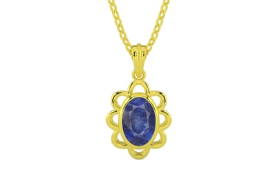 Panchdhatu Thailand Blue Sapphire Pendant Fine Quality (P3)