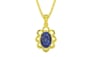Panchdhatu Thailand Blue Sapphire Pendant Fine Quality (P3)