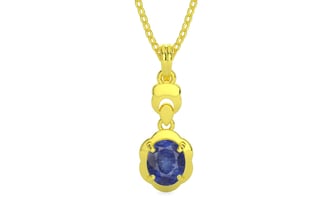 Panchdhatu Thailand Blue Sapphire Pendant Fine Quality (P6)