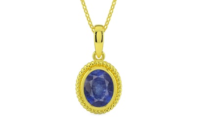 Panchdhatu Thailand Blue Sapphire Pendant Fine Quality (P7)