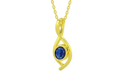 Panchdhatu Thailand Blue Sapphire Pendant Limited Quality (P1)