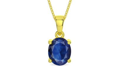 Panchdhatu Thailand Blue Sapphire Pendant Limited Quality (P10)