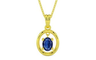 Panchdhatu Thailand Blue Sapphire Pendant Limited Quality (P2)