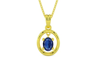 Panchdhatu Thailand Blue Sapphire Pendant Limited Quality (P2)