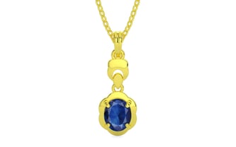 Panchdhatu Thailand Blue Sapphire Pendant Limited Quality (P6)