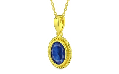 Panchdhatu Thailand Blue Sapphire Pendant Limited Quality (P7)
