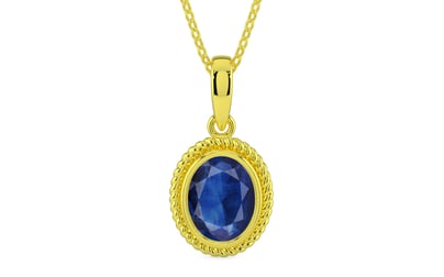 Panchdhatu Thailand Blue Sapphire Pendant Limited Quality (P7)