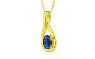 Panchdhatu Thailand Blue Sapphire Pendant Limited Quality (P9)