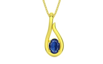 Panchdhatu Thailand Blue Sapphire Pendant Limited Quality (P9)