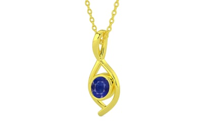 Panchdhatu Thailand Blue Sapphire Pendant Prime Quality (P1)