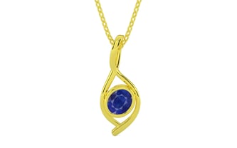 Panchdhatu Thailand Blue Sapphire Pendant Prime Quality (P1)
