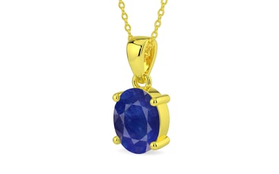Panchdhatu Thailand Blue Sapphire Pendant Prime Quality (P10)