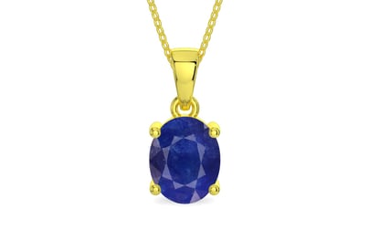 Panchdhatu Thailand Blue Sapphire Pendant Prime Quality (P10)