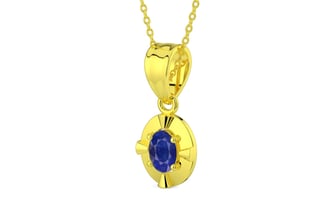 Panchdhatu Thailand Blue Sapphire Pendant Prime Quality (P11)